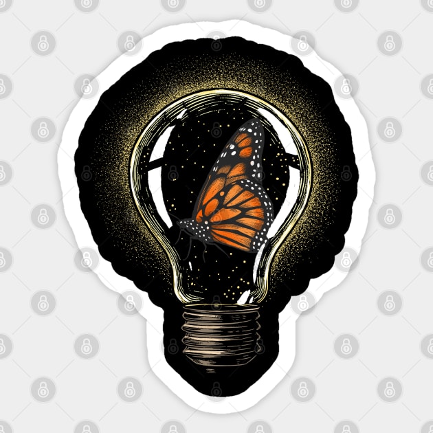 Monarch Butterfly: Luminescent Wings Sticker by GoshWow®